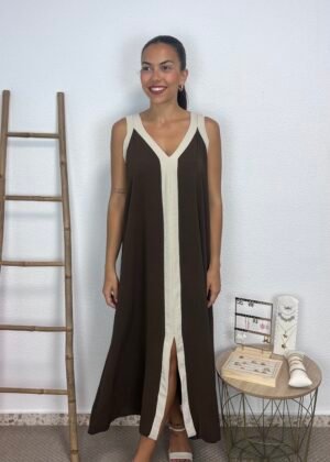 Vestido Bicolor (Chocolate)