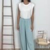 Pantalón Plisado (Verde Agua)