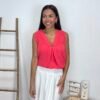 Blusa Botón (Coral)