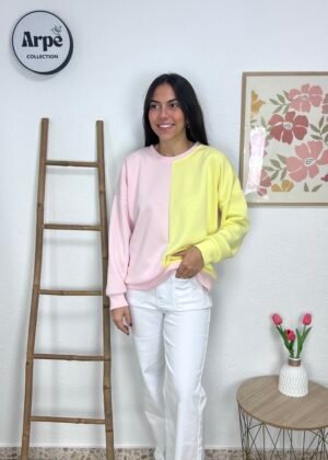 Sudadera Bicolor (Amarilla/Rosa)