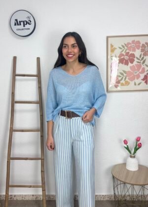 Jersey Hilo Manga Media (Celeste)