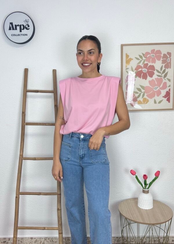 Camiseta Hombreras (Rosa)