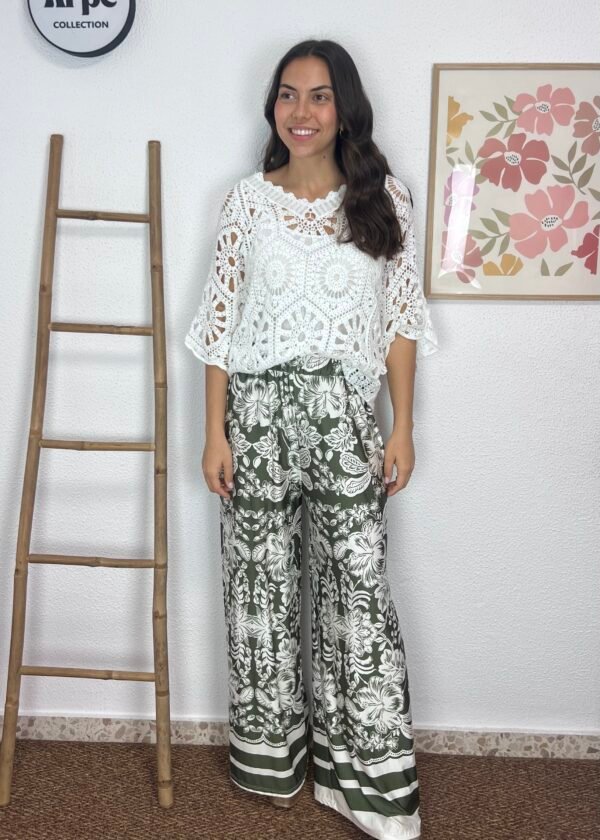 Pantalón Licra Floral (Verde)