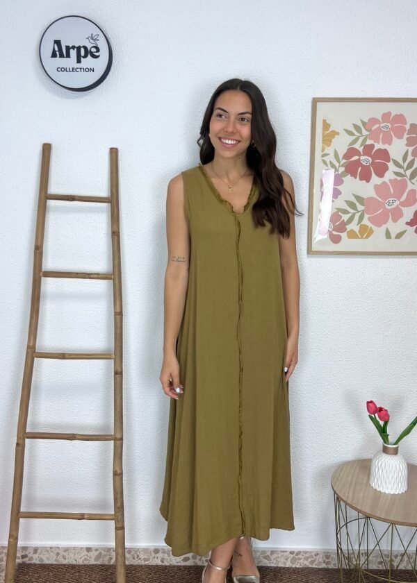 Vestido Desflecado (Oliva)