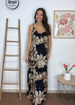 Vestido Flores (Negro)