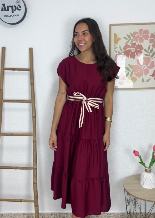 Vestido Cinturón (Burdeos)