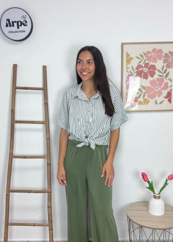 Camisa Rayas (Kaki)