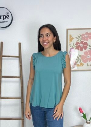 Camiseta Volante (Verde Agua)