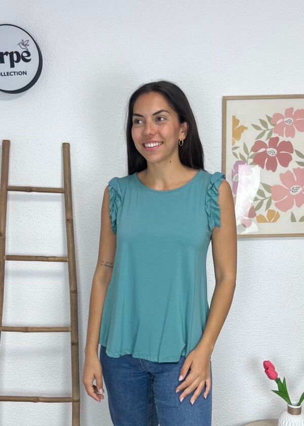 Camiseta Volante (Verde Agua)