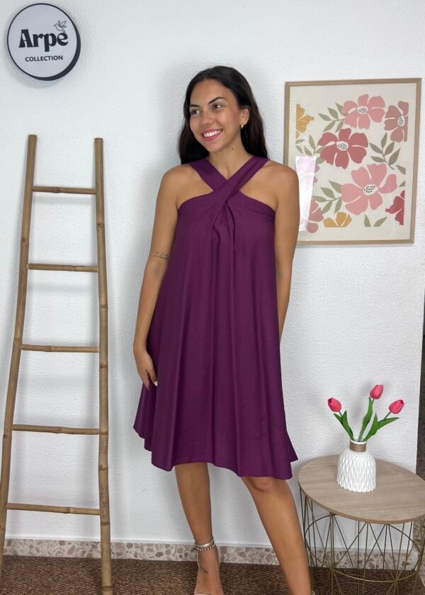 Vestido Cruzado (Berenjena)