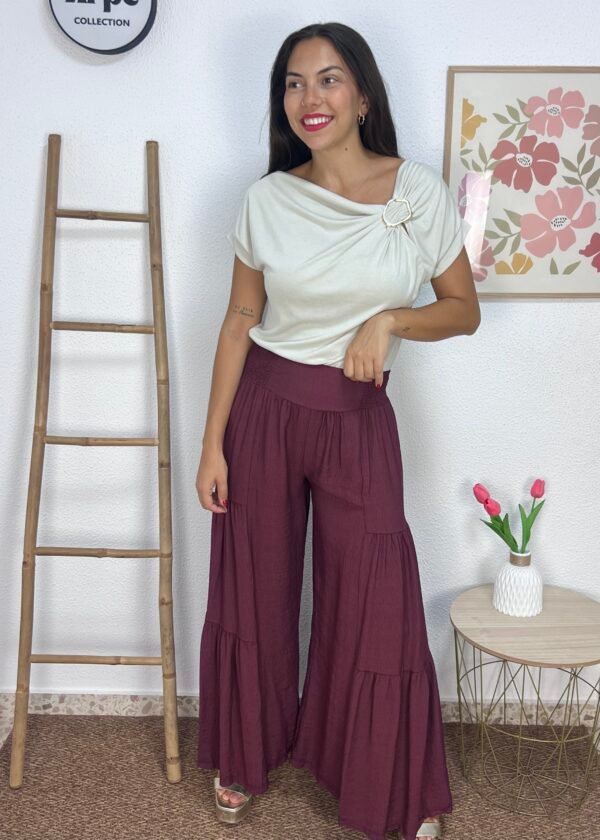 Pantalón Volantes (Burdeos)