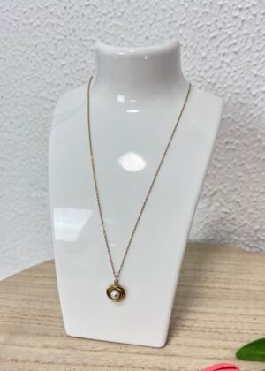 Colgante Perla Nudo (Dorado)