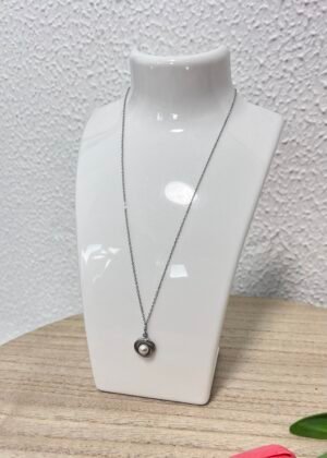 Colgante Perla Nudo (Plateado)