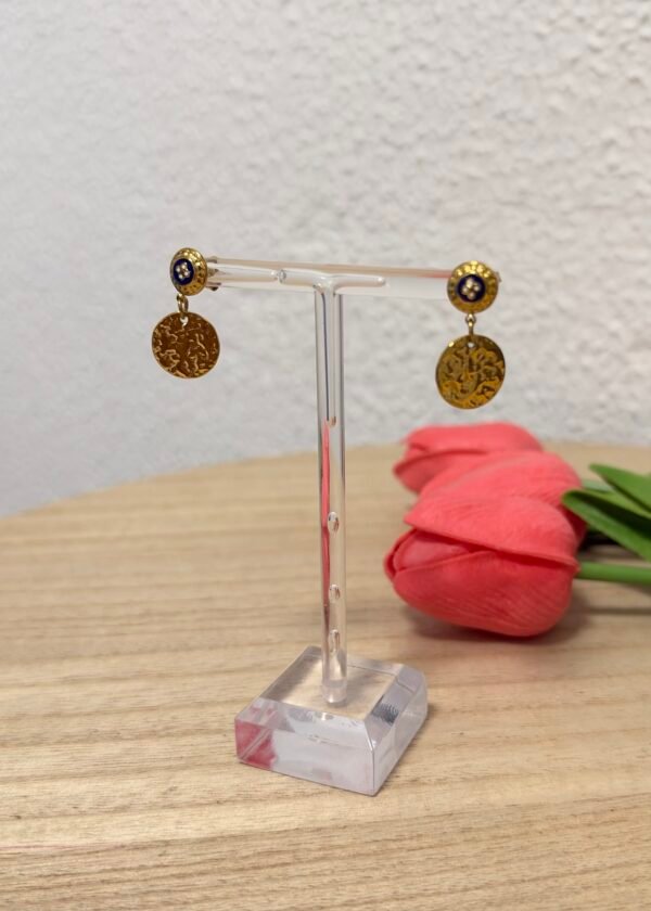 Pendientes Moneda Azul 01