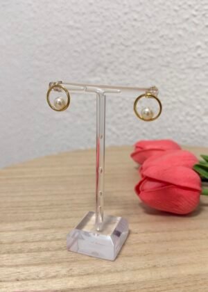 Pendientes Perla Óvalo (Dorado)